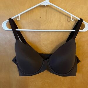 Aerie Dark Brown Smoothez Underwire Bra Full Coverage